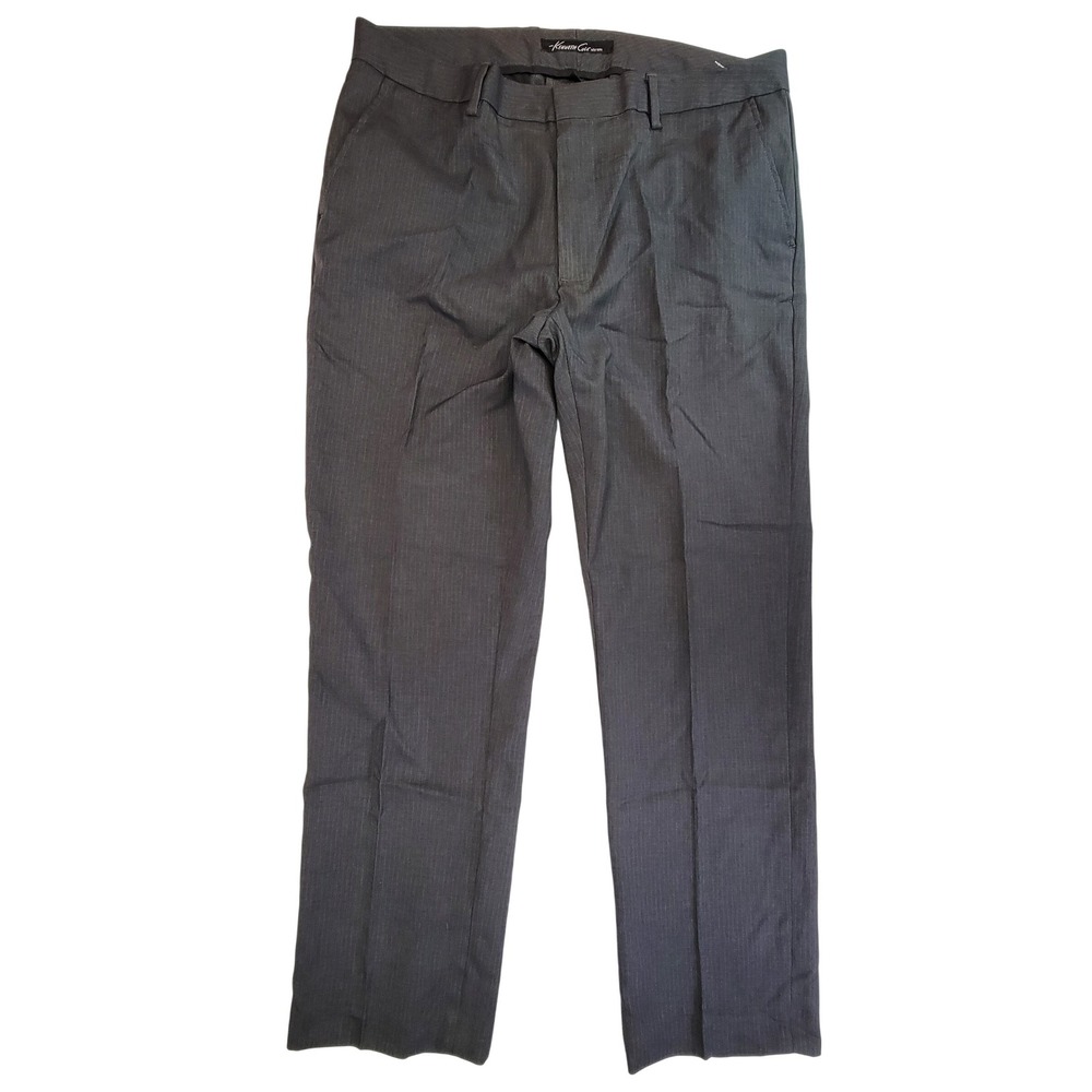 Kenneth Cole New‎ York Men's Gray Pinstripe Dress Pants Size 34x30